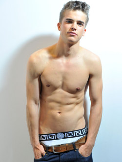 allheartbreak:  River Viiperi Backstage at the Versace Sping Summer Show