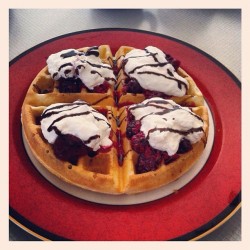 whatachew:  Homemade Belgian Waffles from Papa Berendt. A family recipe you don’t want to mess with. Courtesy of Steph Berendt in Edmonton, AB (Taken with instagram) 