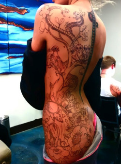 tattooedmafia:  http://waiting30minutes.tumblr.com/ By Chris Fuller @ Junkyard Ink 