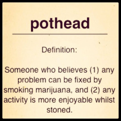 thatsgoodweed:  Pothead ;(n) 