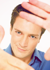 cloudinsky70009:  minaviendha:  _Nathan Fillion_  ruggedly handsome 