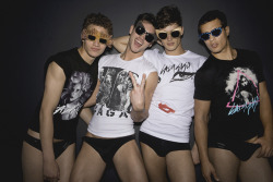 alphamales:  Hot guys wearing Lady Gaga T-shirts…….