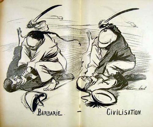 a4rizm:  Hermann-Paul, « Barbarie. Civilisation », Le Cri de Paris, n° 1900, 7/10/1899, via Caricatures et Caricature 