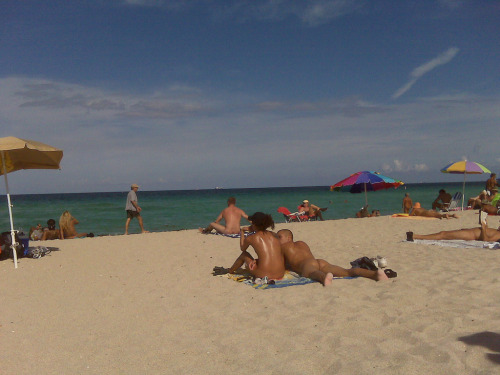 crash7777777:  biryder:  beach-ball:  Haulover Beach, Florida, USA The Bare Beaches book describes the beach as “situated in the south of the ‘sunshine state’, this officially bare sandy beach set in the regional park has a huge following of regular