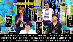 mandersyoo:  Since when does borrowing a lighter from an American mean you like them?