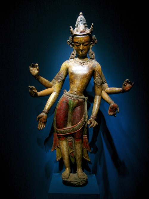 sombhatt:BODHISATTVA WHITE AVALOKITESHVARA (AMOGHAPASHA LOKESHVARA). 14th century, Malla dynasty, Ea