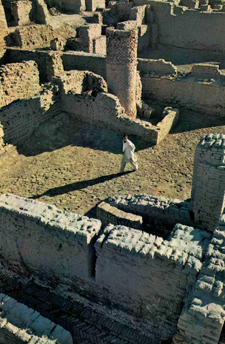 Even the meandering river [Indus River] has deserted the once mighty citadel with its acres of ruins