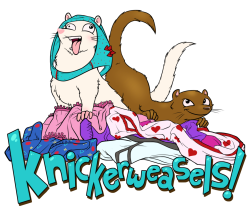 jakface:  knickerweaselscast:  Thanks to the always talented and amazing Jakface, Knickerweasels now has its own logo. Thank you, Jakface!  Yaaay! Panties! &lt;3 It was my pleasure! ;D FUN FACT! I took a picture of a pile of my own underwear to get the