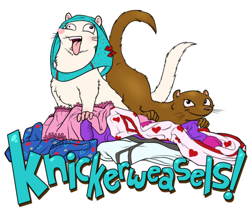 jakface:  knickerweaselscast:  Thanks to the always talented and amazing Jakface, Knickerweasels now has its own logo. Thank you, Jakface!  Yaaay! Panties! <3 It was my pleasure! ;D FUN FACT! I took a picture of a pile of my own underwear to get the