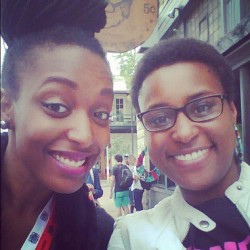 waveitaway:  chescaleigh:  The awkward breakfast of champions #awkwardblackgirl #chescaleigh #issarae (Taken with instagram)  SO MUCH AWESOME IN ONE PHOTO 