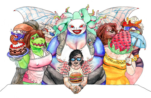 Here is a portrait of the Junqueland monster family and I. This was created for the Meltdown Comics 