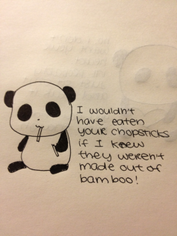 sad panda doodles