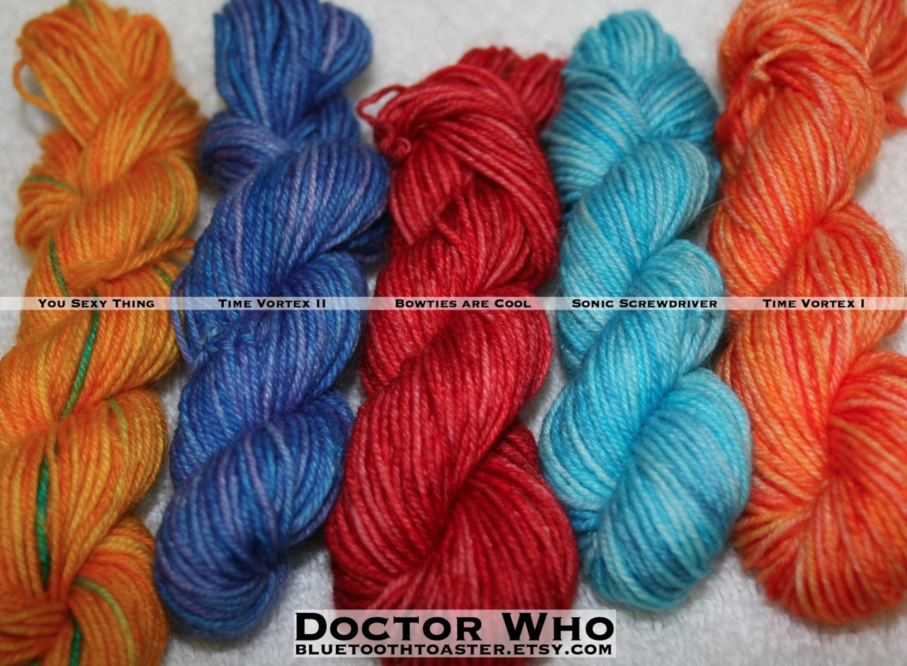 bluetoothtoaster:   Fandom Yarn Giveaway! To preview my upcoming shop update on etsy,