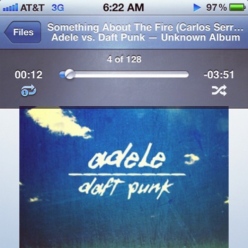 #np on repeat ride-to-work-track 3/14/12 for a reason…peep it. #adele vs #DaftPunk #CarlosSerrano mix (Taken with instagram)