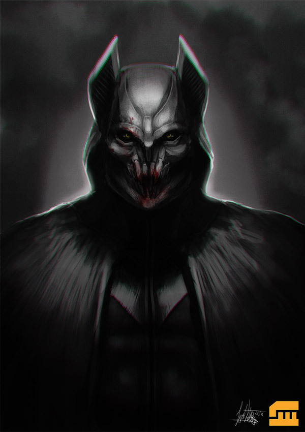 The Dark Knight takes on a whole new / vicious look in artist Jonathan González’s new killer redesign. Check out his design process here.
Related Rampage: Scorpion
Batman by Jonathan González (Flickr) (Behance)