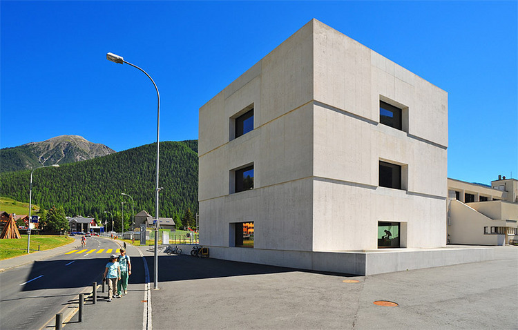 valerio olgiati brings towering forms and garden ziggurat to