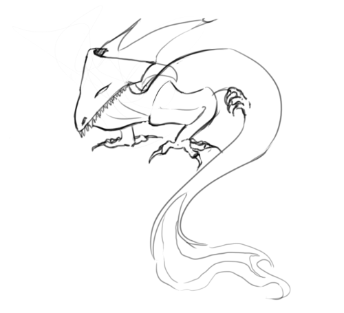 A SALAMANDER…thing. I’m not really sure what to call it? I imagine with that mouth shape they’re sort of like pelicans. Only when they open their mouths PILLARS OF FIRE shoot out. I’m also thinking they swim around in lava and