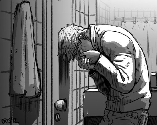 zerachin: cris-art: “Teddy vents in the bathroom, trying not to let Billy hear his sobs.&rdquo