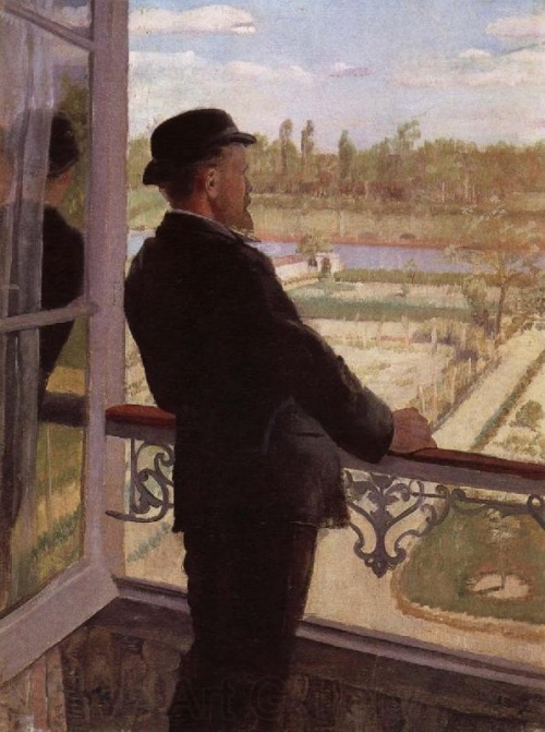 poboh:  Painter Karl Nordström in Grèz,, 1882, Christian Krohg Norwegian naturalist painter (1852 - 1925) 