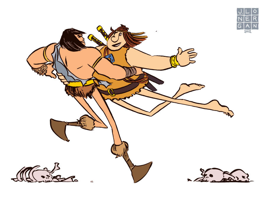 In between the Groo’s wandering and the Conan’s barbarianism there is also time for dancing.
And a new theme because those gold frames kept these drawings tooooo small!