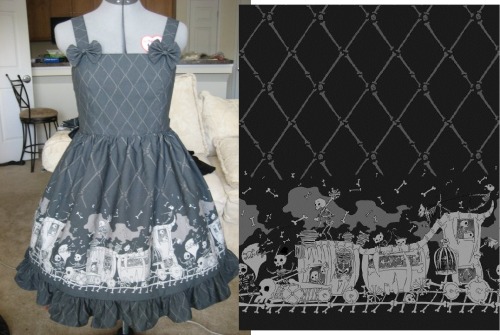 sugarsugar-dina:Hi! I still have a few yards of Skeletrain fabric left for $25/yard.The fabric was p