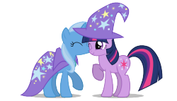 yf222:  Awww twilight and trixie 