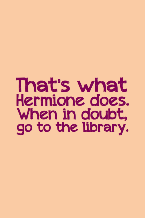 & this is why Hermione is to be trusted…
strangelyelusive:
“ Library by ~inkandstardust
”