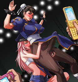 Poison Has Some Fun With Chun-Li.