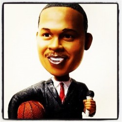 Stacey King talking bobble head.  (Taken