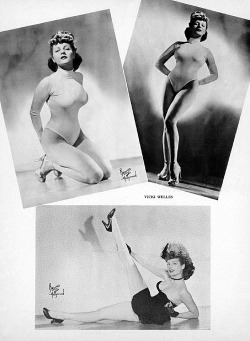  Vicki Welles Early promo photo scanned from the pages of an old issue of ‘Cavalcade Of Burlesque’ magazine.. 