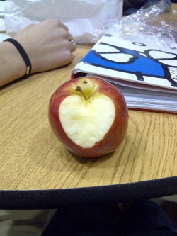 Bit into an apple during school and this is what it turned into. :)