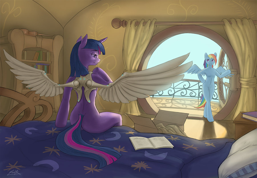 twilightsparklesharem:  royalcanterlotvoice:  Ready for flight? by ~Shad3R  “Are