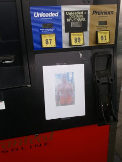 txcouple:  Someone put my pic on a gas pump—I