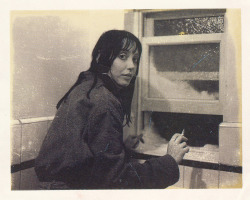 the-overlook-hotel:  Continuity Polaroid of actress Shelley Duvall on the Caretaker’s Apartment Bathroom set of The Shining.