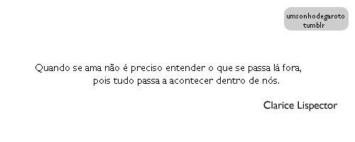 Saudade é pra quem tem.