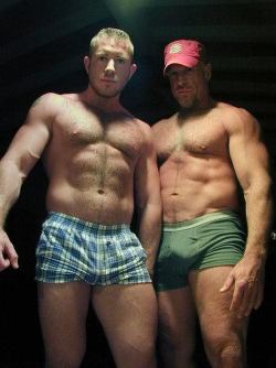 muskywolfdad:  ucantaketheboyoutofthecountry:  twobearstwojeeps:  Hottest Dad/Son pairing I’ve seen in a long time. -CW  http://www.forttroff.com?tap_a=5309-626e47&amp;tap_s=42133-923988  So you both want to breed me? M'kay Kik: MuskyWolf 