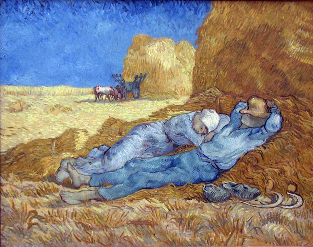 missfolly:  The Meridian or The Nap (after Millet), by Vincent van Gogh (1889-1890)