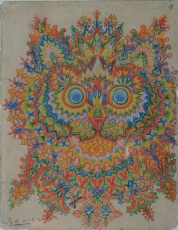 finalellipsis:  capsep:   Louis Wain’s cats as he progressed into schizophrenia.