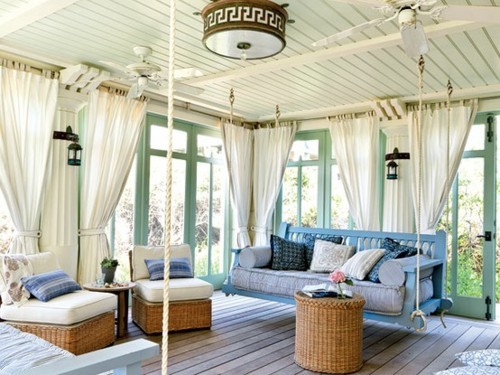 This has a lovely feel to it. micasaessucasa:  Sunroom Design Ideas