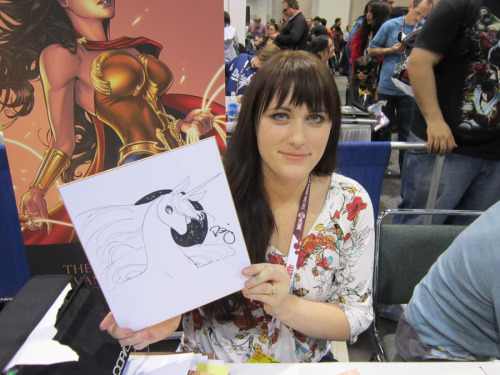 Also got to meet an awesome artist by the name of Renae De Liz. She worked on numerous projects including The Last Unicorn comic and Womanthology. Check her out at RenaeDeLiz.blogspot.com