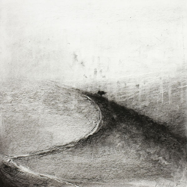 artchipel:  Richard Whadcock - Drawing from East Sussex Study 2. Charcoal on Paper
