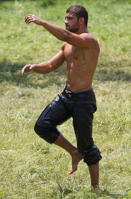 lecorpsdeshommes:  Introducing the 650th Oil Wrestling Championships from Kirkpinar,