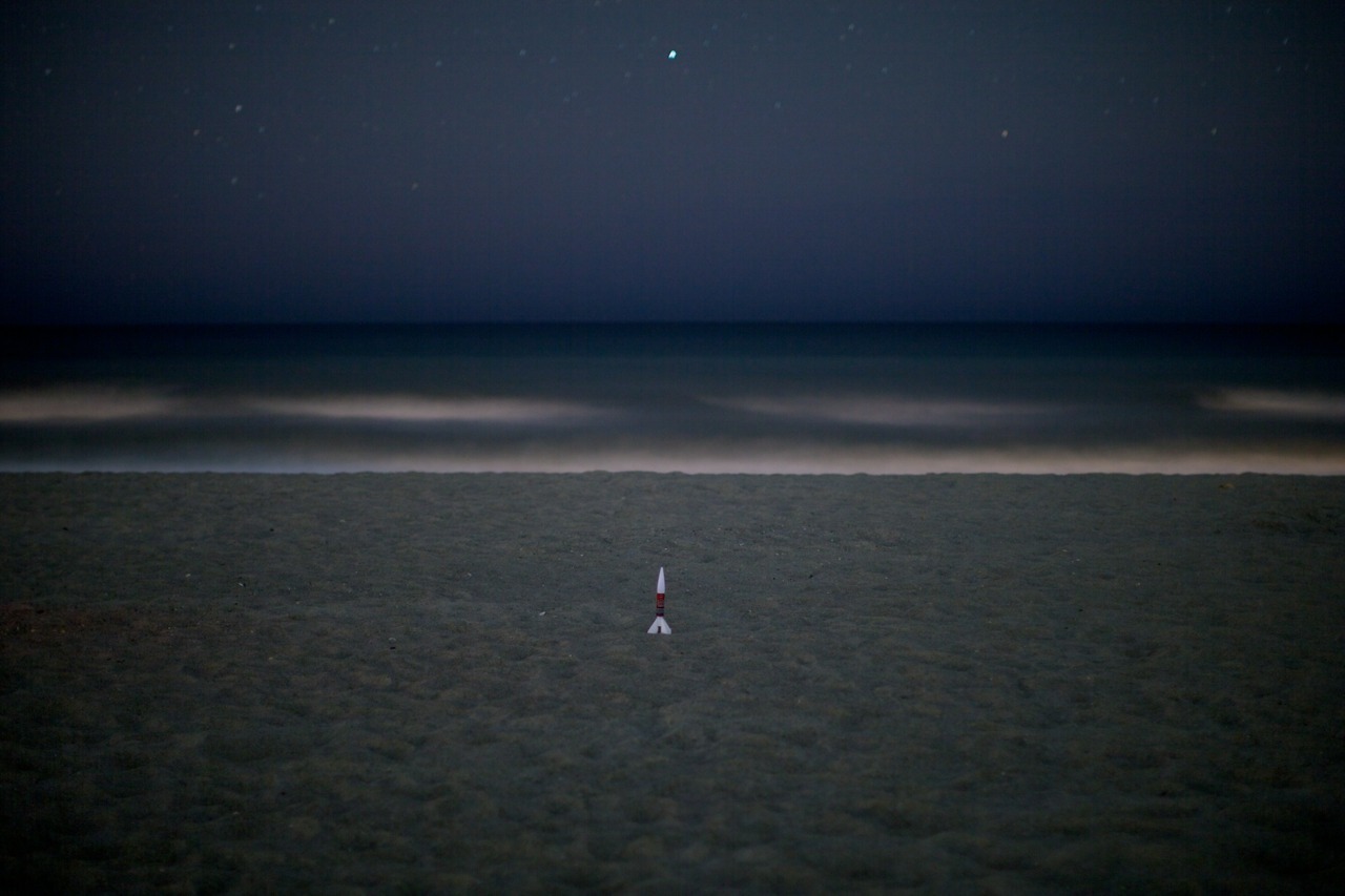 jstn:  Since the real launch was scrubbed we staged our own on the beach. 