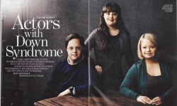 hated-and-helpless:  corysdimples:  Entertainment Weekly March 2nd 2012 -Actors with Down Syndrome  this is so important to me. disabled kids have always been important to me and ive always had special connections with the kids and then i met maddie.