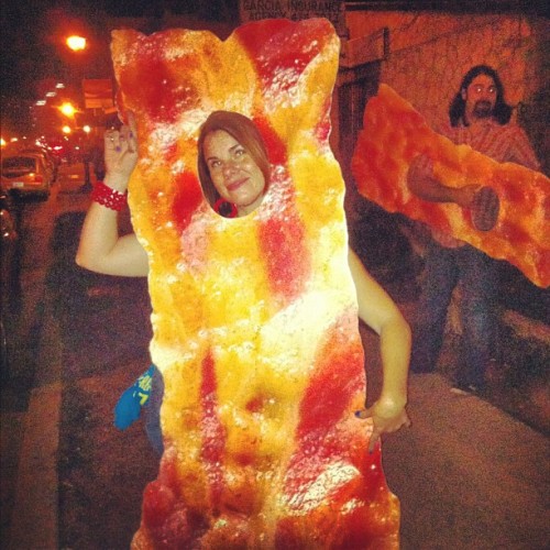 The Walking Bacon! #sxsw (Taken with Instagram at Papi Tino’s)