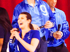 monica-geller:  Lea getting startled and then laughing at herself [x] 