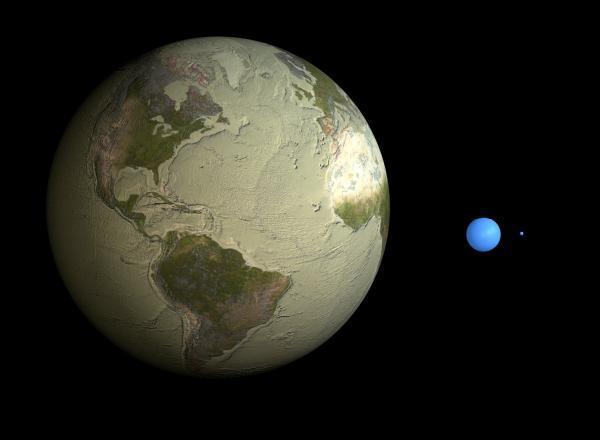 the-star-stuff:  How Much Water is On Earth?  In this illustration, the blue ball
