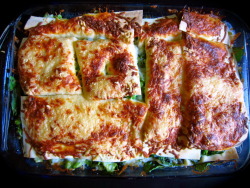 foodfuckery:   555555555555555555555 submitted: Spinach, broccoli &amp; edamame white lasagna. See recipe here. 