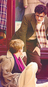 captain-swan:  Daniel Radcliffe and Dane DeHaan on set: Kill Your Darlings (Brooklyn, New York, March 19) 