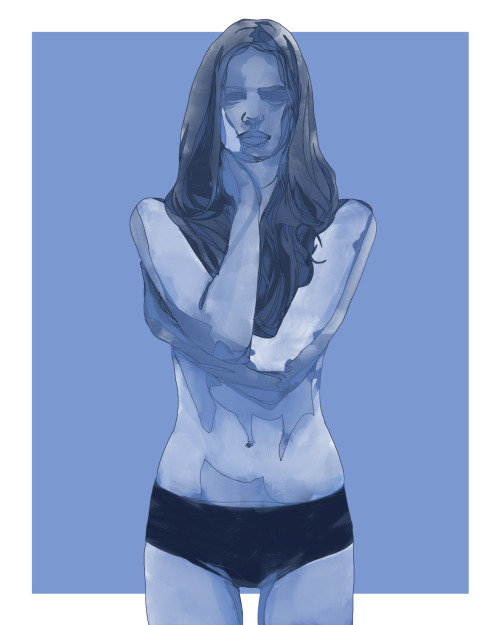 jeffdillonart:  blue nude IV by Jeff Dillon 